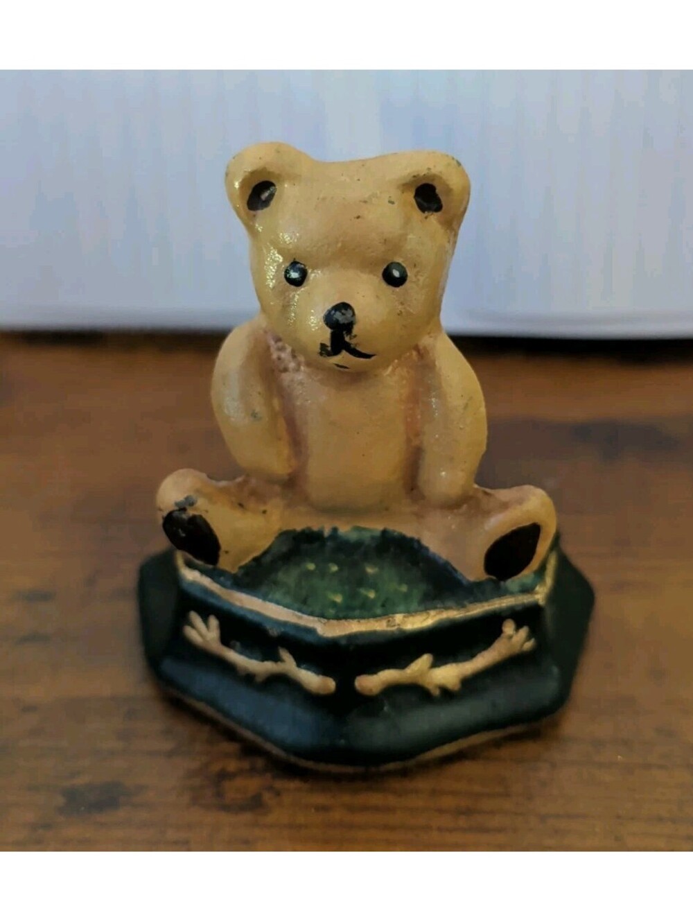 Vintage Cast Iron Teddy Bear Wedge Door Stop